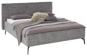 Šedá čalouněná dvoulůžková postel Meise Möbel Riva 160 x 200 cm