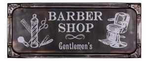 Antic Line Plechová cedule Barber shop 37 x 15 cm