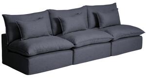 Kave Home Tmavě šedá pohovka Anarela 330 cm s odnímatelným potahem