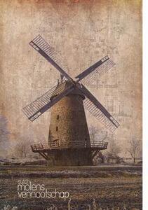 Ceduľa Netherlands - Windmill - ceduľa 30cm x 20cm Plechová tabuľa
