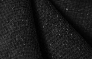 Černá čalouněná rohová pohovka MICADONI Jennifer 284 cm, pravá