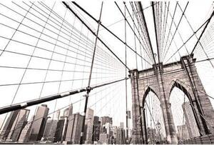 Ceduľa New York Manhattan Bridge Vintage style 30cm x 20cm Plechová tabuľa