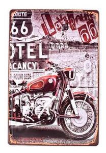 Ceduľa I Love Route 66 Vintage style 30cm x 20cm Plechová tabuľa
