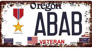 Ceduľa Oregon Abab Veteran 30,5cm x 15,5cm Plechová tabuľa