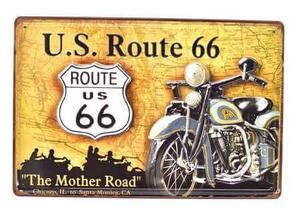 Ceduľa U.S. Route 66 Vintage style 30cm x 20cm Plechová tabuľa