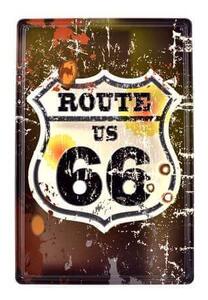 Ceduľa Route 66 - Since 1926 Vintage style 30cm x 20cm Plechová tabuľa