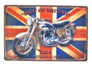 Ceduľa Best Of British Vintage style 30cm x 20cm Plechová tabuľa