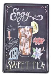 Ceduľa Enjoy Sweet Tea Vintage style 30cm x 20cm Plechová tabuľa