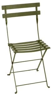 Zelená kovová skládací židle Fermob Bistro - odstín pesto