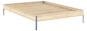 Dvoulůžková postel z borovicového dřeva s roštem v přírodní barvě 140x200 cm Core – Karup Design