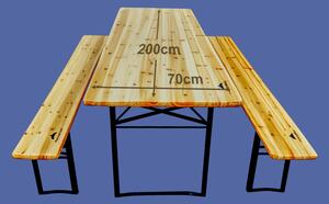 Dřevěný pivní set – 200 cm, 70cm