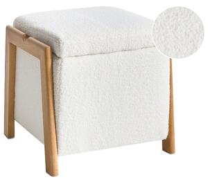 Úložný puf EDLAND Buklé 45 cm 43 cm Bílá