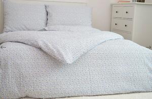 Krepové povlečení Kvítky modré - 1x 240/200 + 2x 70/90