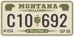 Ceduľa USA značky - Montana 30,5cm x 15,5cm Plechová tabuľa
