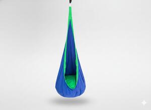 Závěsné křeslo pro děti – modrý kokon 70 × 150 cm