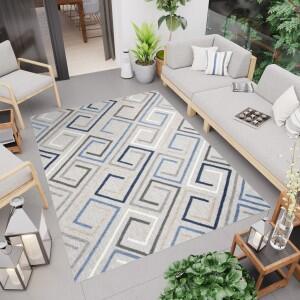 Makro Abra Moderní kusový koberec AVENTURA EC95A šedý modrý Rozměr: 80x200 cm