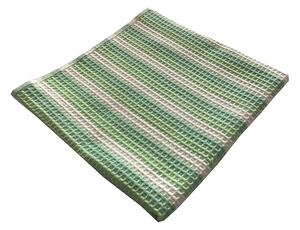 Vaflový ručník v zelené barvě. Rozměr ručníku 50x100 cm. 
