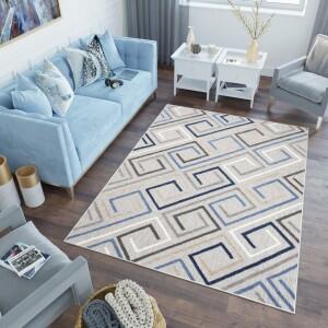 Makro Abra Moderní kusový koberec AVENTURA EC95A šedý modrý Rozměr: 80x150 cm