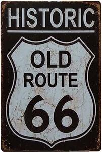 Ceduľa Historic Old Route 66 30cm x 20cm Plechová tabuľa