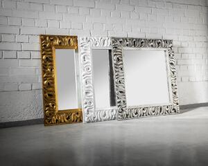 Sapho ZEEGRAS zrcadlo ve vyřezávaném rámu, 90x90cm, stříbrná IN401
