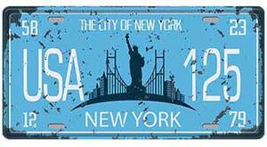 Ceduľa značka USA New York 30,5cm x 15,5cm Plechová tabuľa