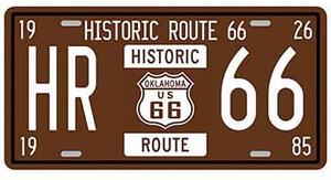 Cedule značka Historic Route 66 30,5cm x 15,5cm Plechová cedule