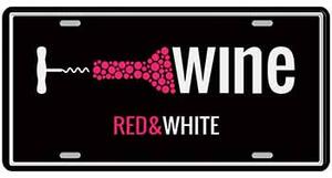 Cedule značka Wine – red and white