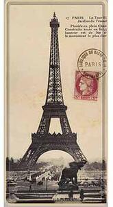 Ceduľa značka Paríž Eiffelova veža 30,5cm x 15,5cm Plechová tabuľa