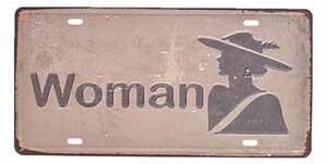 Ceduľa značka Woman Toilet 30,5cm x 15,5cm Plechová tabuľa