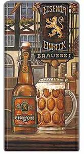Ceduľa značka Beer Eisenor Einbeck Brauerei 30,5cm x 15,5cm Plechová tabuľa