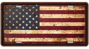 Ceduľa značka vlajka USA 30,5cm x 15,5cm Plechová tabuľa