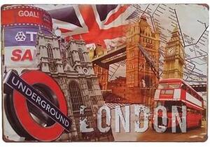 Ceduľa London Underground 30cm x 20cm Plechová tabuľa