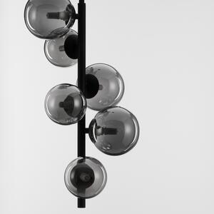 Kouřově šedé skleněné závěsné světlo Nova Luce Odillia 28 cm