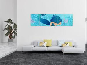 Obraz - Mořská panna (170x50 cm)