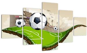 Obraz - Fotbalové hřiště (125x70 cm)