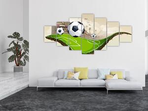 Obraz - Fotbalové hřiště (210x100 cm)
