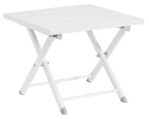 Bílý hliníkový zahradní odkládací stolek Bizzotto Taylor 44 x 43 cm