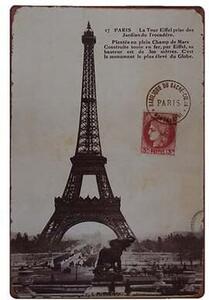 Ceduľa Pariž - Eiffelova veža 30cm x 20cm Plechová tabuľa