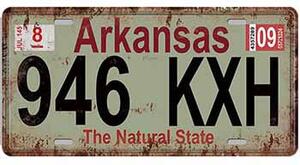 Ceduľa značka Arkansas 30,5cm x 15,5cm Plechová tabuľa