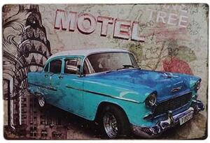 Ceduľa Motel Car 30cm x 20cm Plechová tabuľa