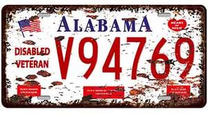 Ceduľa značka Alabama 30,5cm x 15,5cm Plechová tabuľa