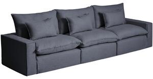 Kave Home Tmavě šedá pohovka Anarela 370 cm s odnímatelným potahem