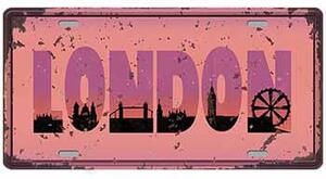 Ceduľa značka London 30,5cm x 15,5cm Plechová tabuľa