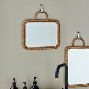 Ratanové závěsné zrcadlo Meraki Baki 24 x 32 cm