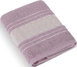Froté ručník Mozaika 550 g/m2 - starorůžová (rozměr: 50 x 100 cm)