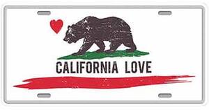 Ceduľa značka California Love - Pariž 30,5cm x 15,5cm Plechová tabuľa