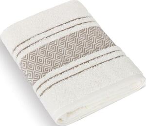 Froté ručník Mozaika 550 g/m2 - krémová (rozměr: 50 x 100 cm)