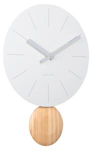 Present time Bílé nástěnné hodiny Lora 30 cm