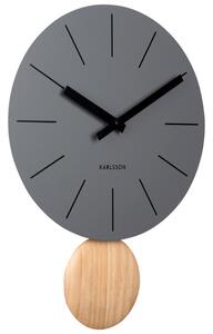 Present time Tmavě šedé nástěnné hodiny Lora 30 cm