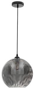 Kouřově šedé skleněné závěsné světlo Nova Luce Jerardo II. 30 cm